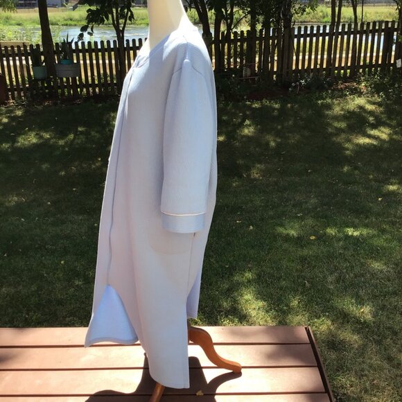 Miss Elaine Womens Blue Long Zip Robe 3X Textured Warm Winter - Picture 4 of 9